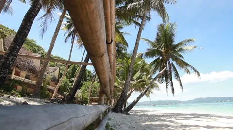Beautiful beach view with slider motion Stock Footage 41583673