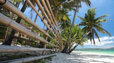 Beautiful beach view with slider motion Stock Footage 41583698