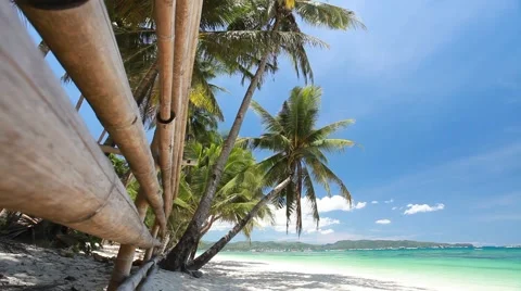 Beautiful beach view with slider motion Stock Footage 41583729