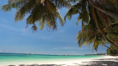 Beautiful beach view with slider motion Stock Footage 41583768