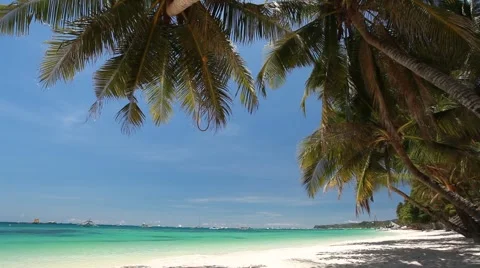 Beautiful beach view with slider motion Stock Footage 41583776