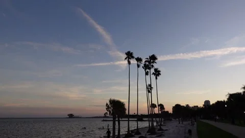 Beautiful beachside evening sky Stock-Footage 168184217