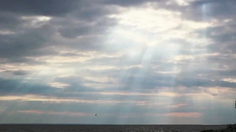 Beautiful Beams From The Sky Stock Footage 30418509