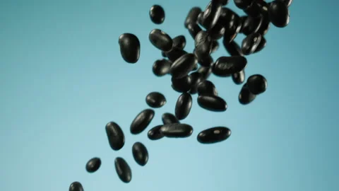 Beautiful beans falling in slow motion Stock Footage 151040554