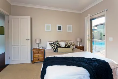 Beautiful bedroom interior Stock Photos