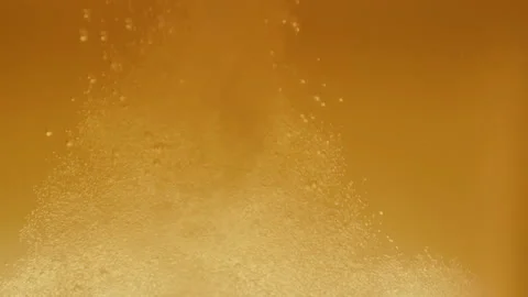 Beautiful Beer Bubbles Rising Up. Loopable Animation of Sparkling Water Stock Footage 309860222