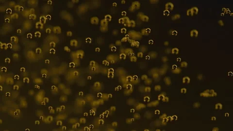 Beautiful Beer Bubbles Rising Up. Loopable Animation of Sparkling Water Stock Footage 309864583