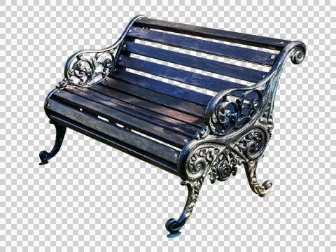 Beautiful bench separately on a white background. Stock Photos