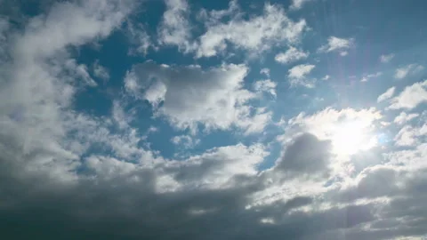 Beautiful big and fluffy clouds motion time lapse Stock Footage 106663703