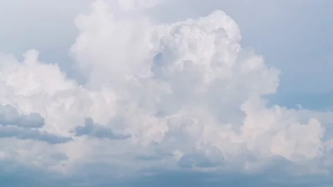 Beautiful big and fluffy clouds motion time lapse Stock Footage 134994912