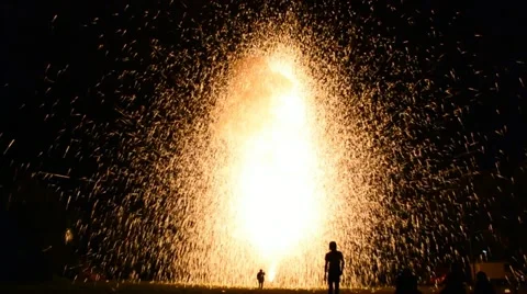 Beautiful Big Firework of thailand Stock Footage 21301313