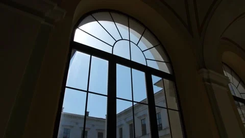 Beautiful big window in house Stock Footage 171596446