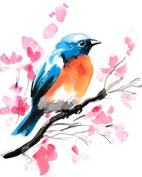Beautiful bird Stock Illustration
