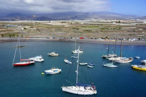 Beautiful bird's eye view beach from Canary Islands Stock Photos