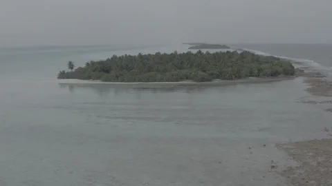 A beautiful bird's eye view of tropical islands in the Maldives. Stock Footage 242228053