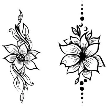 A beautiful black and white vector illustration showcasing a duo of hand-draw Ilustración de archivo