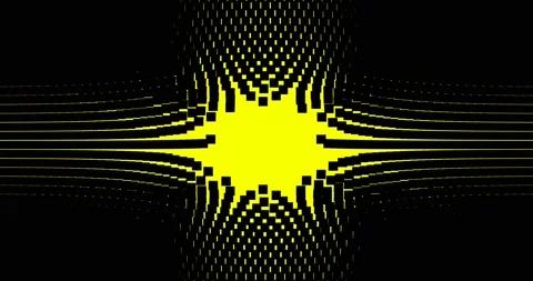 Beautiful black cubes on yellow background animation Stock Footage 137157667