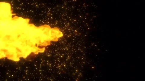 Beautiful Black Screen Dragon Fire EffectsVideo Footage Stock Footage 324623596