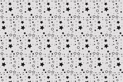 Beautiful black stars pattern Stock Illustration