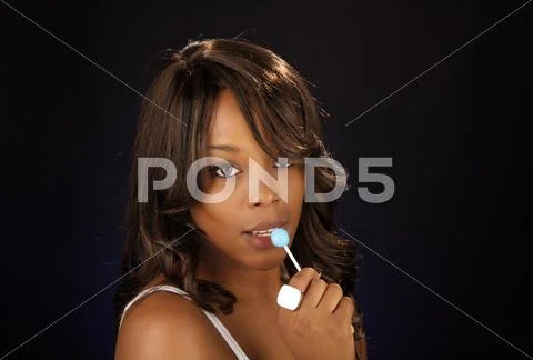 Beautiful black woman, headshot (11) Stock Photos