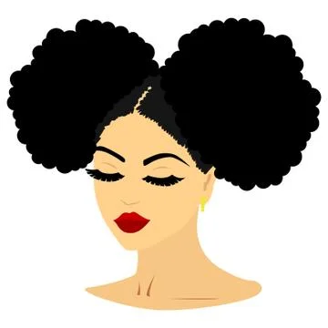 Beautiful black woman Stock Illustration