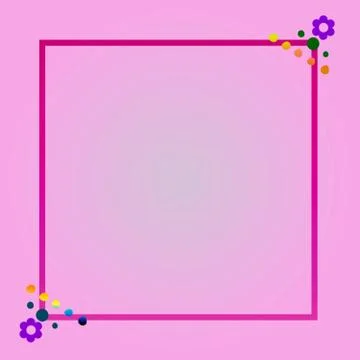 Beautiful Blank Square Pink Frame On Soft Gradient Background Stock Illustration