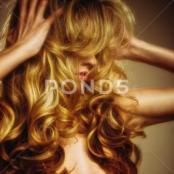 Beautiful blond hair Stock Photos