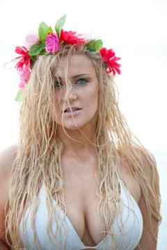 Beautiful Blond Model Stock Photos