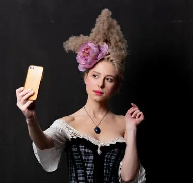 Beautiful blonde countess Stock Photos