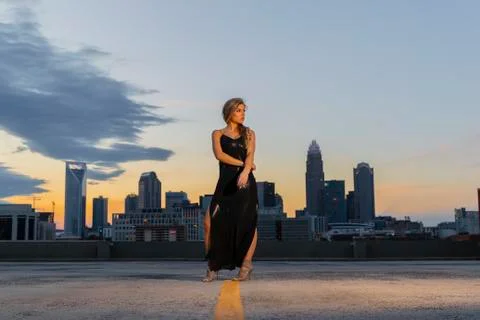 Beautiful Blonde Hispanic Model Posing In A City Environment Stock Photos