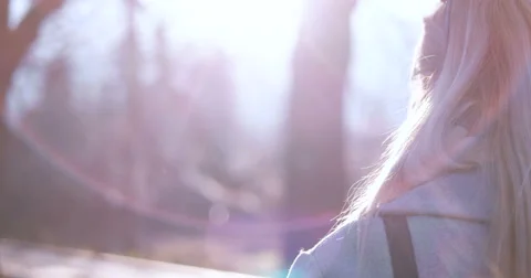 Beautiful blonde woman smiling to the camera Stock Footage 59659849