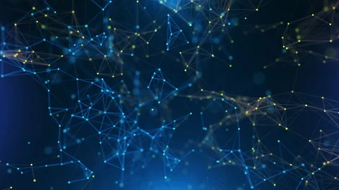 Beautiful blue Abstract background with plexus network. Stock Footage 139973332