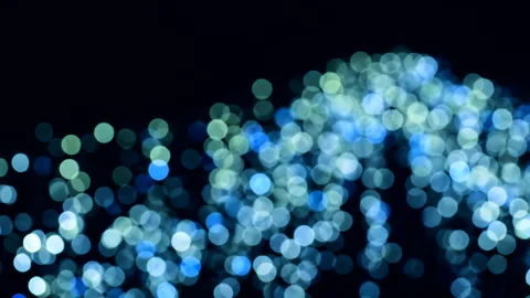 Beautiful blue abstract defocused background, glowing circle shape bokeh spots. 스톡 동영상 293363115