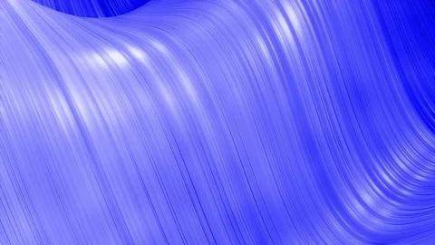 Beautiful blue abstraction of waves on surface like fabric folds or waves on Stock Footage 136418540