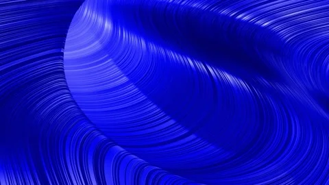 Beautiful blue abstraction of waves on surface like fabric folds or waves on Stock Footage 136418644