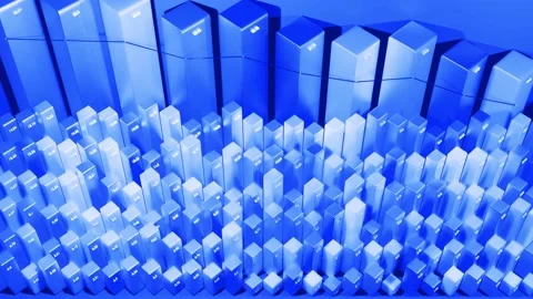 Beautiful blue background for analytical programs with abstract infographics Stock Footage 142987457