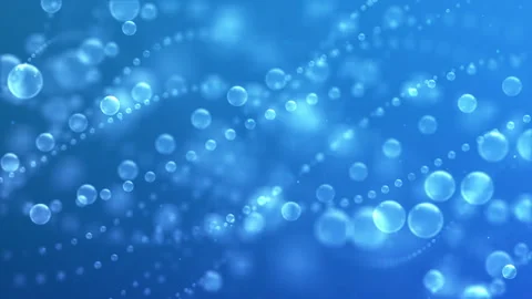 Beautiful Blue Bubble Lines Abstract Background Stock Footage 338444443