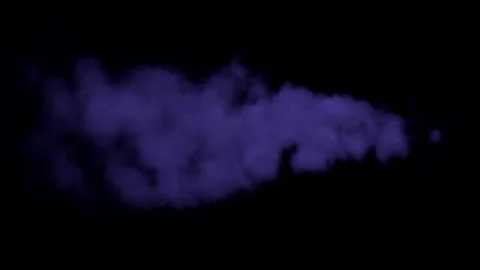 Beautiful Blue Cloud Smoke With Alpha Channel Isolated Compositing Element Stock Footage 141256769