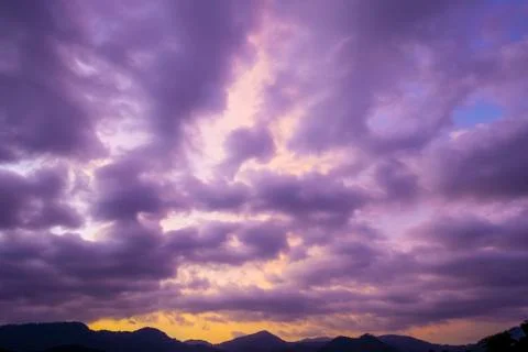 Beautiful blue cloudy sky background Stock Photos