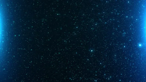 Beautiful Blue Floating Dust Particles Seamless with Light Flare on Black 스톡 동영상 220519022