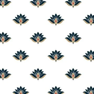 A beautiful blue floral pattern booties on a pristine white background Stock Illustration
