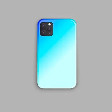 Beautiful blue gradient print design for smartphone case Stock Illustration