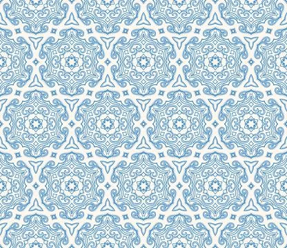 Beautiful blue hexagonal pattern 스톡 일러스트
