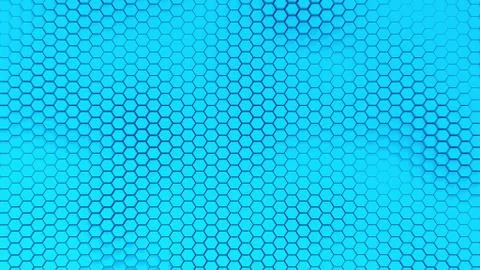 Beautiful blue hexagrid background with soft sea waves. Stock Illustration