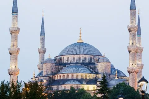 Beautiful blue mosque Stock Photos