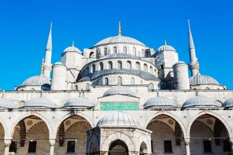 Beautiful blue mosque Stock Photos