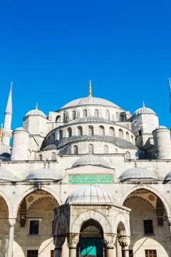 Beautiful blue mosque Stock Photos