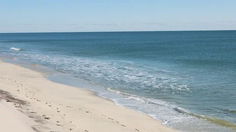 Beautiful Blue Ocean Beach Stock-Footage 75178675