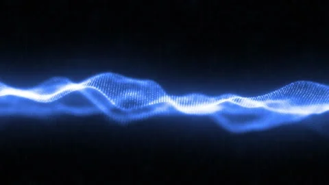 Beautiful Blue Particle Background on Black Screen 库存影片 302000306
