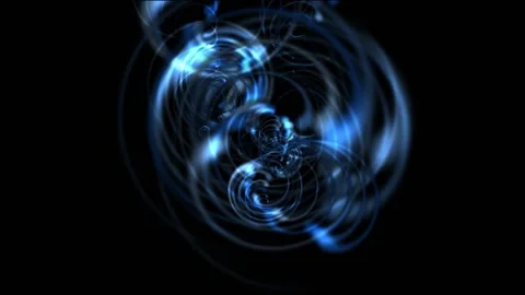 Beautiful blue particles going round in circles Vidéo 138546483